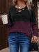 EMERY ROSE Sudadera casual con parches de colores contrastantes para mujer - Quierox - Tienda Online