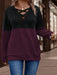 EMERY ROSE Sudadera casual con parches de colores contrastantes para mujer - Quierox - Tienda Online