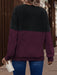 EMERY ROSE Sudadera casual con parches de colores contrastantes para mujer - Quierox - Tienda Online