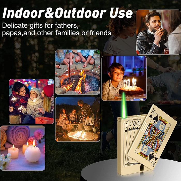 Encendedor de antorcha de chorro, encendedor de naipes de butano recargable - Quierox - Tienda Online