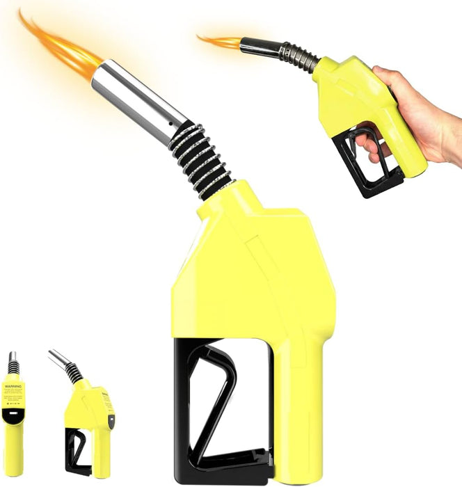 Encendedor de bomba de gas, linterna de butano recargable de tamaño real, llama ajustable - Quierox - Tienda Online