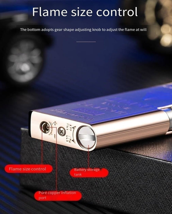 Encendedor de butano portátil ultrafino de llama de chorro - Quierox - Tienda Online