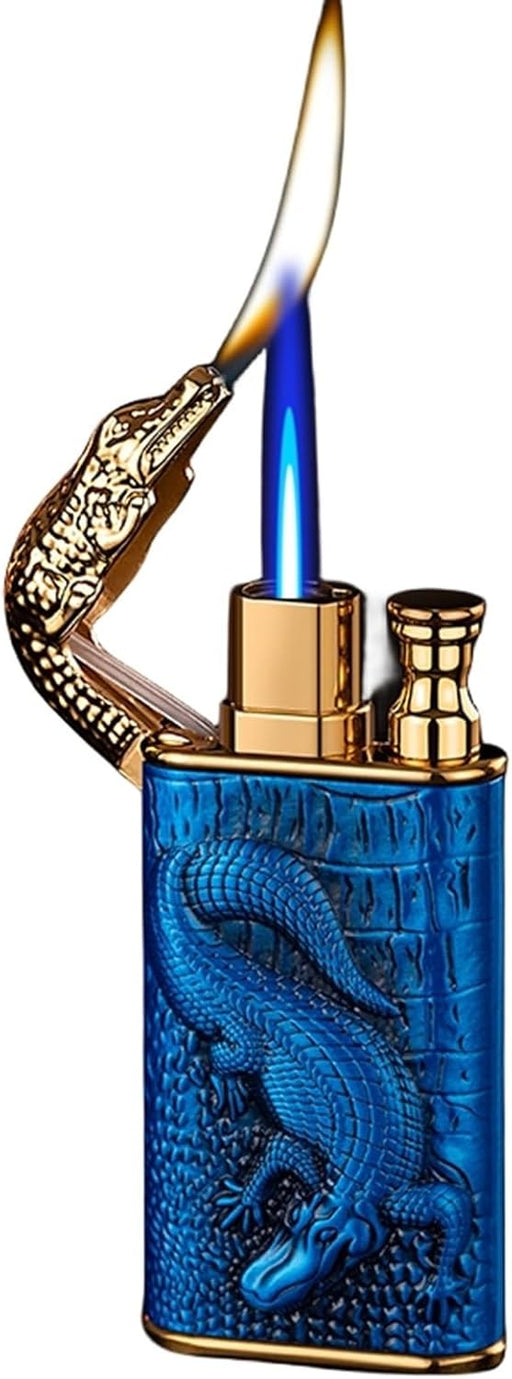 Encendedor de doble llama, doble llama a prueba de viento, encendedor de butano de llama fría - Quierox - Tienda Online