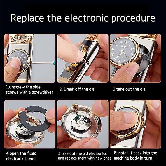 Encendedor de lujo con reloj inusual, soplete de gas - Quierox - Tienda Online