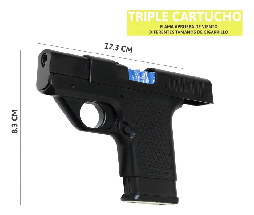 Encendedor Recargable De Gas Butano YH096 Negro Con Caja Para 10 Cigarrillos Y Llama Ajustable - Quierox - Tienda Online