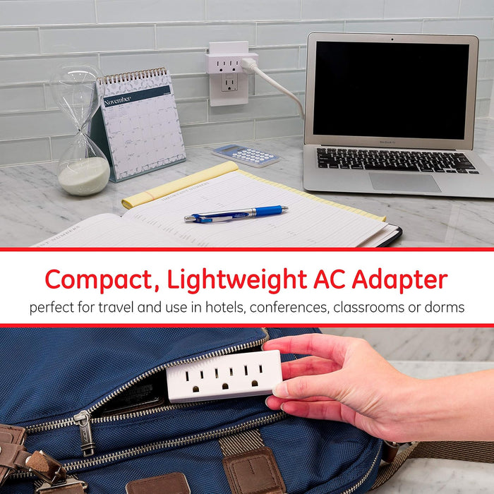 Enchufe múltiple de 3 tomas de corriente, de pared, enchufe adaptador a tierra, interior - Quierox - Tienda Online