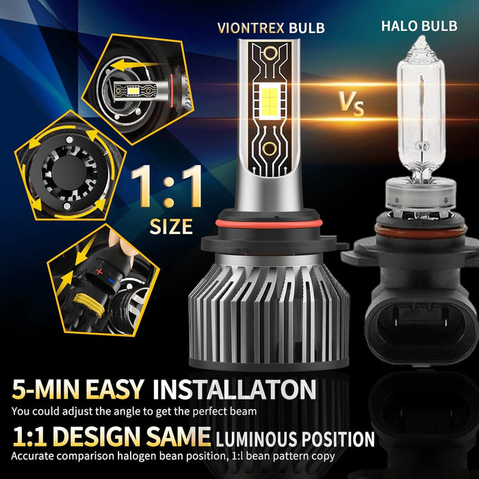 ENJOYAKOM VIONTREX Compatible for 2015 - 2021 Honda CRV Light Bulbs,9005/HB3, 6 PACK - Quierox - Tienda Online