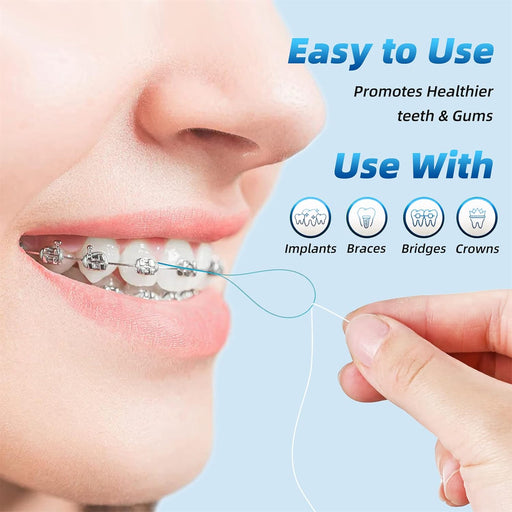 Enjuagadores de hilo dental, hilo dental de limpieza profunda para frenos, puentes, implantes - Quierox - Tienda Online
