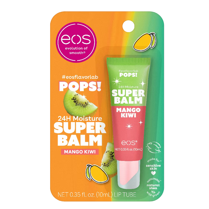 eos 24H Moisture Super Balm - Mango Kiwi, Mascarilla Labial Nocturna de Edición Limitada
