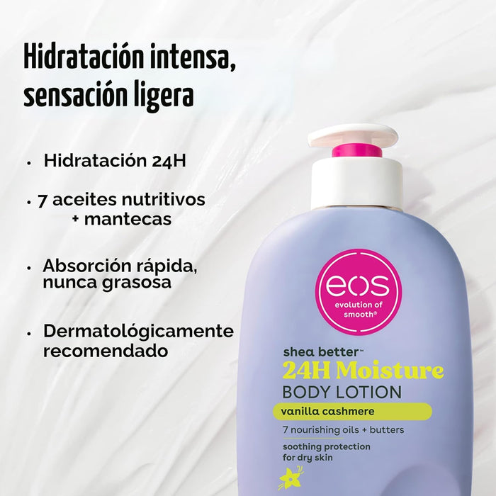 eos Loción corporal de viaje de humedad 24H aroma cachemira de vainilla - Quierox - Tienda Online