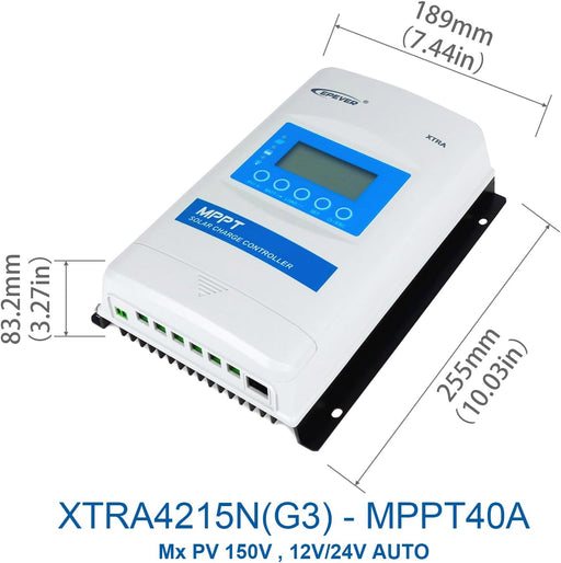 EPEVER MPPT Controlador de carga solar Auto Max PV 150V Regulador de paneles solares - Quierox - Tienda Online