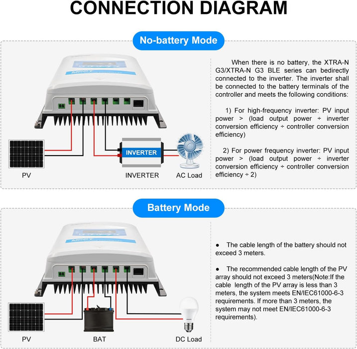 EPEVER MPPT Controlador de carga solar Auto Max PV 150V Regulador de paneles solares - Quierox - Tienda Online