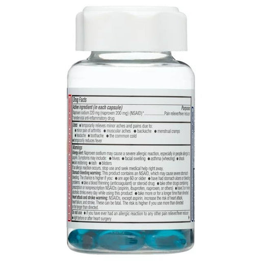 Equate Naproxeno sódico geles líquidos para aliviar el dolor, 220 mg, 80 unidades - Quierox - Tienda Online