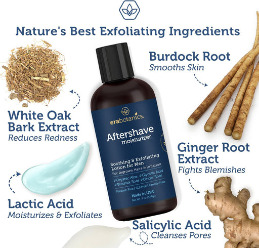 Era Organics Aftershave for Men - Loción calmante e hidratante para después del afeitado, 4oz - Quierox - Tienda Online