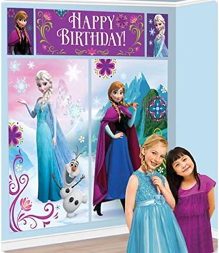 Escenario de feliz cumpleaños de Frozen de Amscan - Multicolor - Quierox - Tienda Online