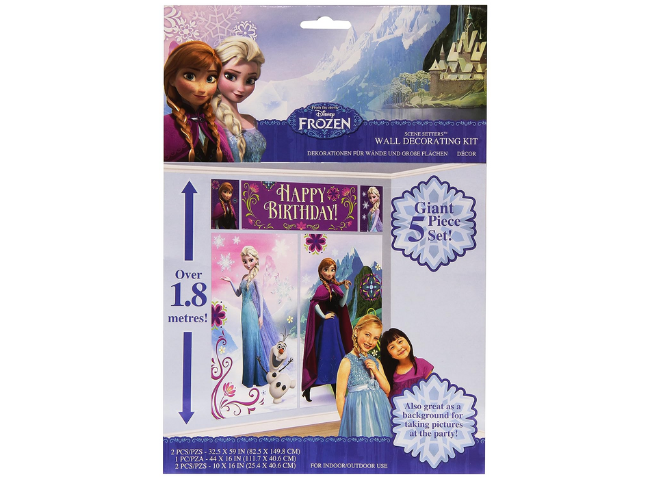Escenario de feliz cumpleaños de Frozen de Amscan - Multicolor - Quierox - Tienda Online