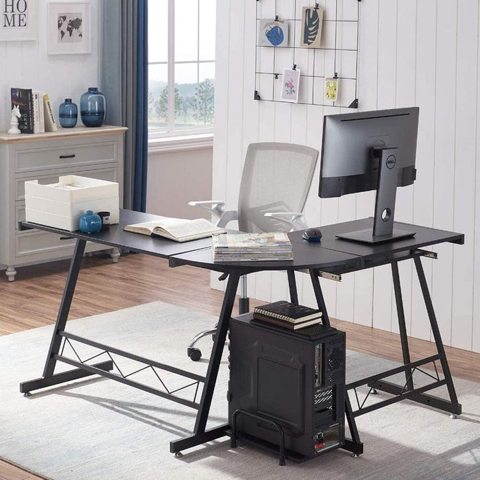 Escritorio para ordenador en forma de L con soporte para CPU - Quierox - Tienda Online