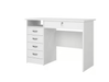 Escritorio rectangular blanco de 43 pulgadas con 5 cajones y cerradura. - Quierox - Tienda Online