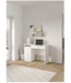 Escritorio rectangular blanco de 43 pulgadas con 5 cajones y cerradura. - Quierox - Tienda Online