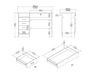 Escritorio rectangular blanco de 43 pulgadas con 5 cajones y cerradura. - Quierox - Tienda Online