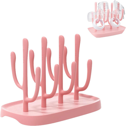 Escurridor de biberones rosa, soporte portátil para biberones y accesorios de bebé - Quierox - Tienda Online
