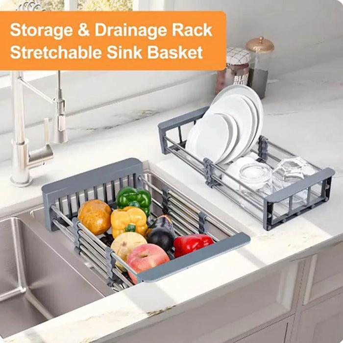 Escurridor de fregadero de cocina, escurridor de platos, cesta de cocina, escurridor plegable - Quierox - Tienda Online