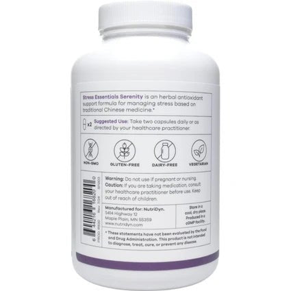 Esenciales para el estrés Serenity 180 cápsulas de Nutri - Dyn - Quierox - Tienda Online