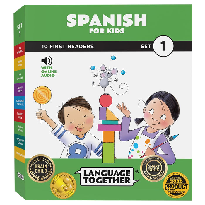 Español para niños: 10 libros de lectura inicial con audio en línea y 100 palabras - Quierox - Tienda Online