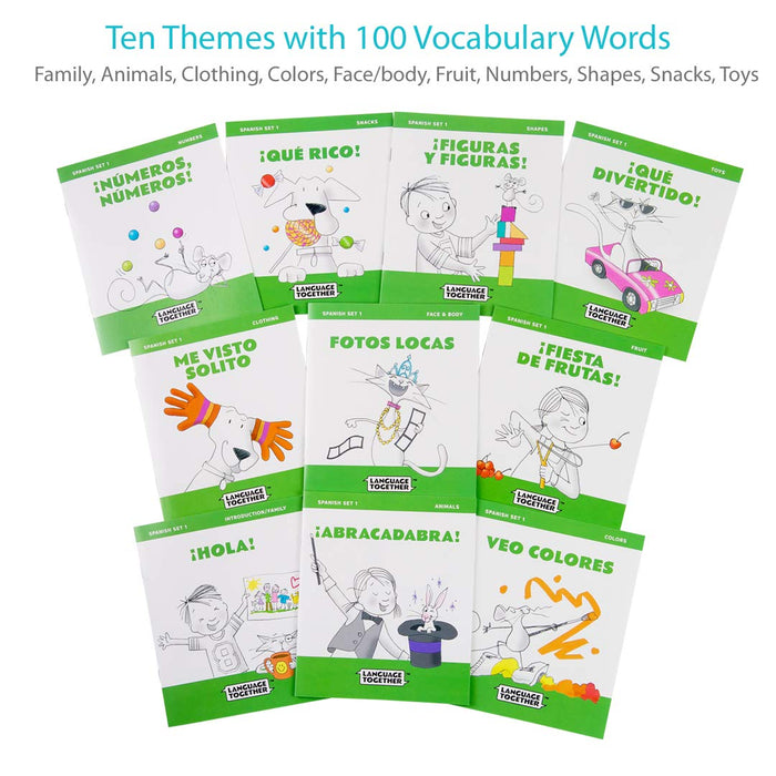 Español para niños: 10 libros de lectura inicial con audio en línea y 100 palabras - Quierox - Tienda Online