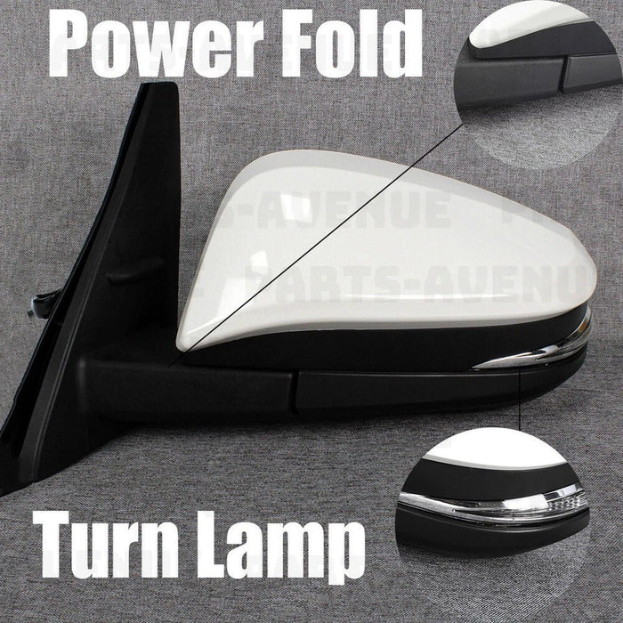Espejo retrovisor izquierdo para Toyota 4Runner 14 - 21 perla blanco Turn Singal Puddle Light Mirror - Quierox - Tienda Online