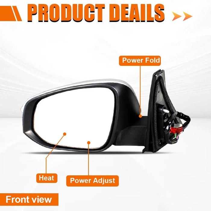 Espejo retrovisor izquierdo para Toyota 4Runner 14 - 21 perla blanco Turn Singal Puddle Light Mirror - Quierox - Tienda Online