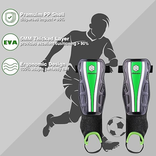 Espinilleras profesionales para fútbol con soporte para tobillo y protección para piernas - Quierox - Tienda Online