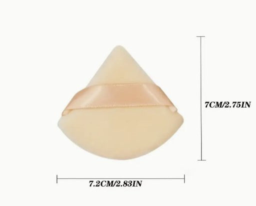 Esponja triangular de algodón en forma de abanico, con cinta para maquillaje - Quierox - Tienda Online
