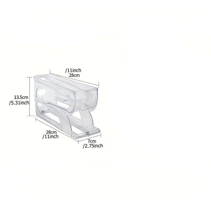 Estante 3 niveles almacenar huevos deslizante automático en refrigerador - Quierox - Tienda Online