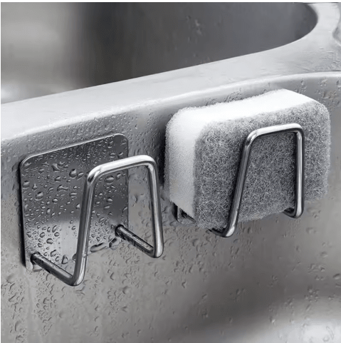 Estante de acero inoxidable para esponja, organizador adhesivo para fregadero de cocina - Quierox - Tienda Online