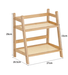 Estantería de almacenamiento de madera de 2 niveles, soporte de escritorio de ratán - Quierox - Tienda Online