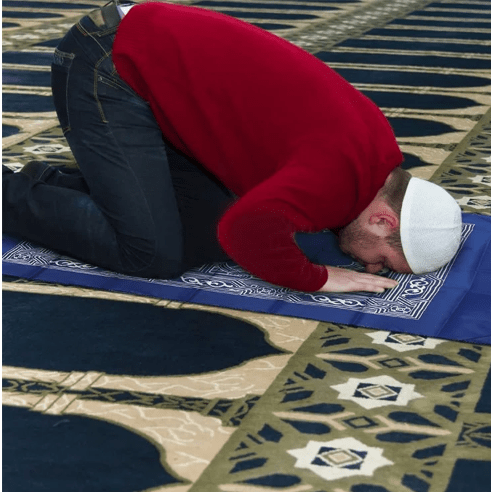 Estera de oración islámica, de viaje musulmana de poliéster impermeable con brújula - Quierox - Tienda Online