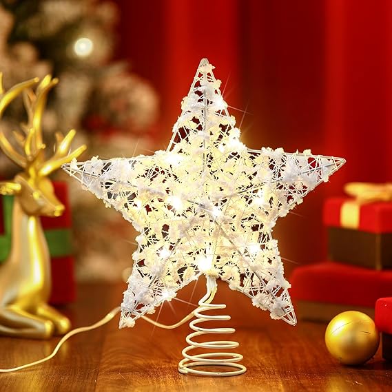 Estrella decorativa para árbol de Navidad con luces LED - Quierox - Tienda Online