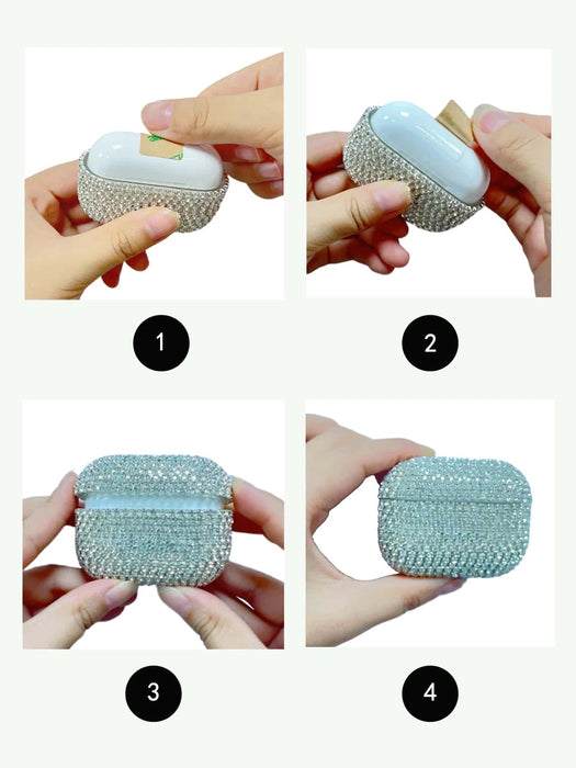 Estuche compatible con Airpods Pro con pedrería - Quierox - Tienda Online