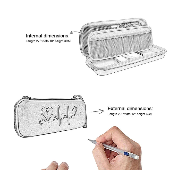 Estuche de transporte portátil de EVA, organizador médico para disco duro y bolígrafo. - Quierox - Tienda Online