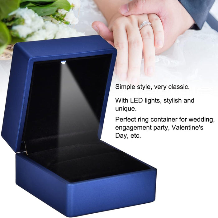 Estuche para anillos de boda con luz LED, contenedor para anillos - Quierox - Tienda Online