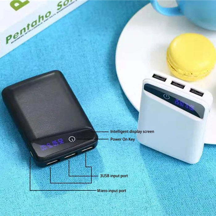 Estuche para banco de energía de batería 3*18650 DIY con 3 puertos USB, soporte para batería sin soldadura - Quierox - Tienda Online