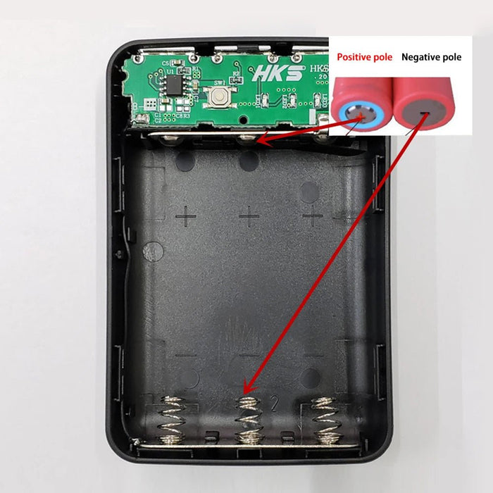 Estuche para banco de energía de batería 3*18650 DIY con 3 puertos USB, soporte para batería sin soldadura - Quierox - Tienda Online