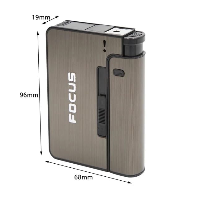 Estuche para cigarrillos Focus Pioneer YH001 con encendedor portátil - Quierox - Tienda Online