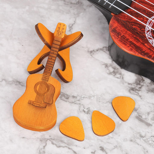 Estuche para púas de guitarra, caja de púas de guitarra de madera con 3 púas - Quierox - Tienda Online