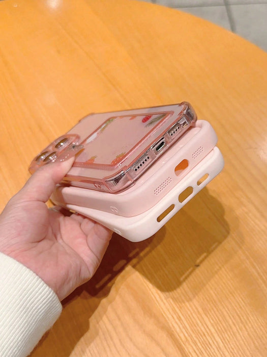 Estuche protector para teléfono Apple con tarjetero, color rosa bebé, 3 unidades - Quierox - Tienda Online