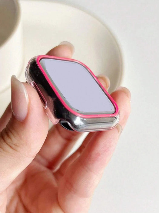 Estuche protector transparente con luz nocturna y cambio de color compatible con Apple Watch - 45 - Quierox - Tienda Online