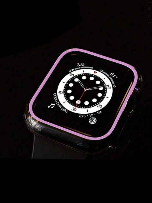 Estuche protector transparente con luz nocturna y cambio de color compatible con Apple Watch - 45 - Quierox - Tienda Online