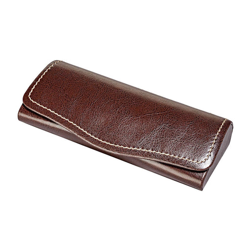 Estuche rígido para gafas de hombre y mujer con cierre magnético en piel sintética, color marrón - Quierox - Tienda Online