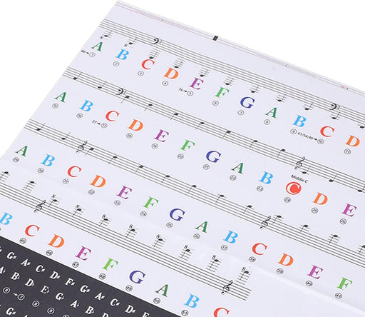 Etiqueta de piano, pegatina colorida del teclado del piano - Quierox - Tienda Online